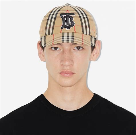 burberry check baseball cap|Burberry Check cotton baseball cap.